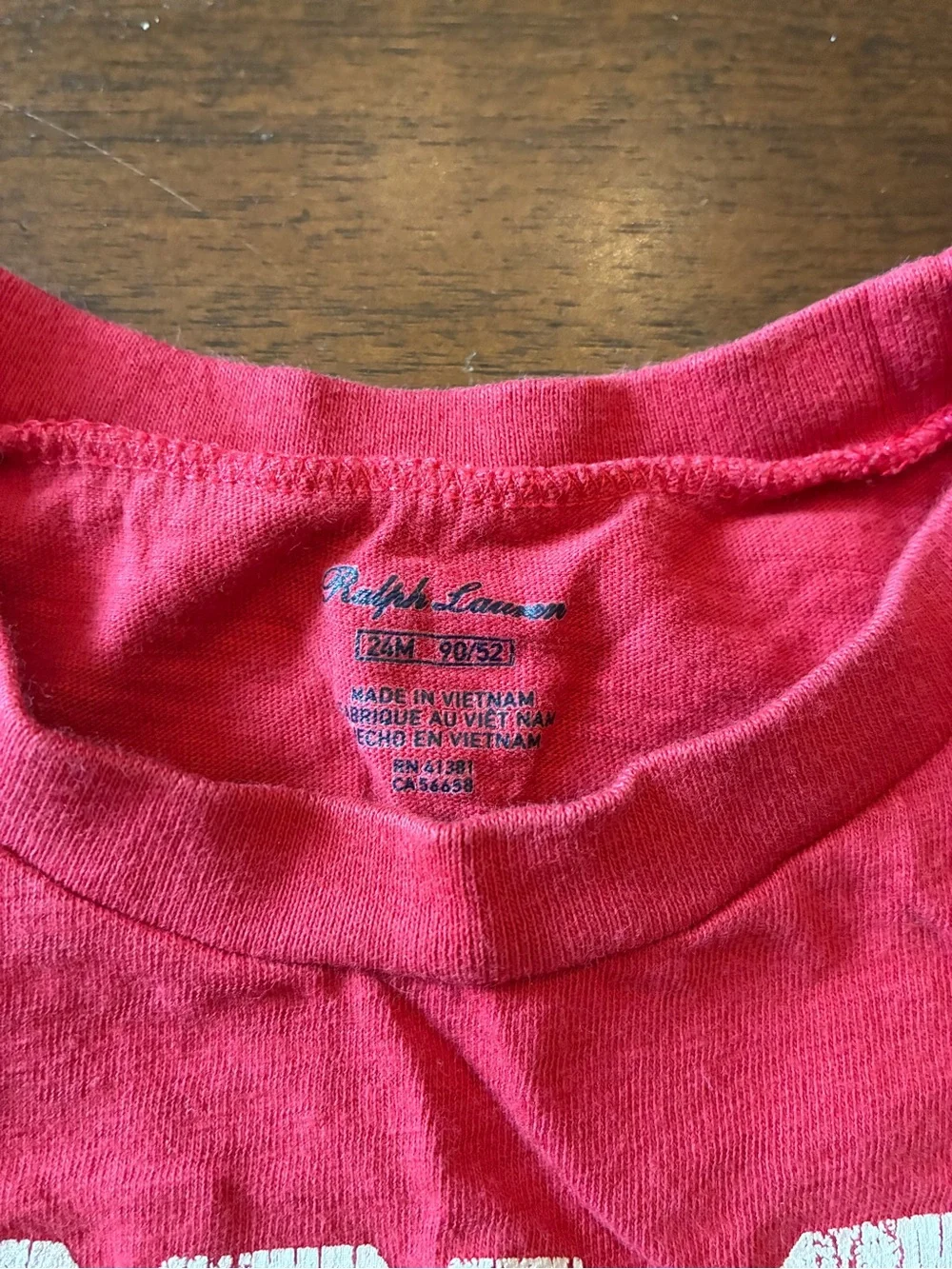 Ralph Lauren Polo 27 T-Shirt 24 Months Red Baby Boys